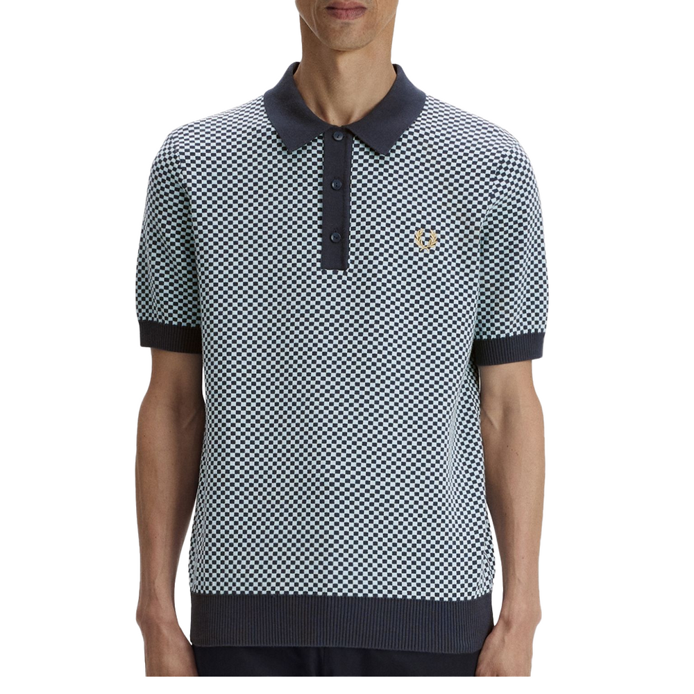 CHEQUERBOARD KNITTED SHIRT