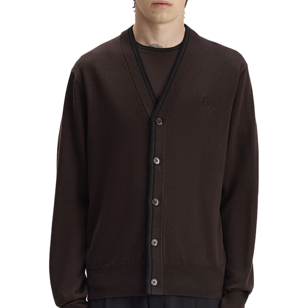 CLASSIC CARDIGAN RICH BROWN
