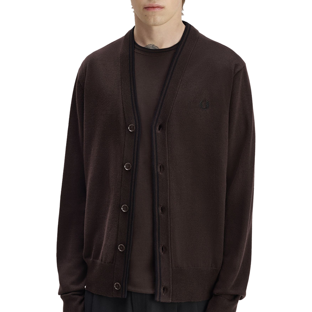 CLASSIC CARDIGAN RICH BROWN