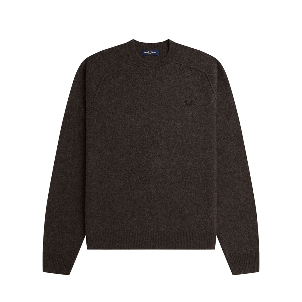 MERINOWOOL SADDLESLEEVE JUMPER RICH BROWN