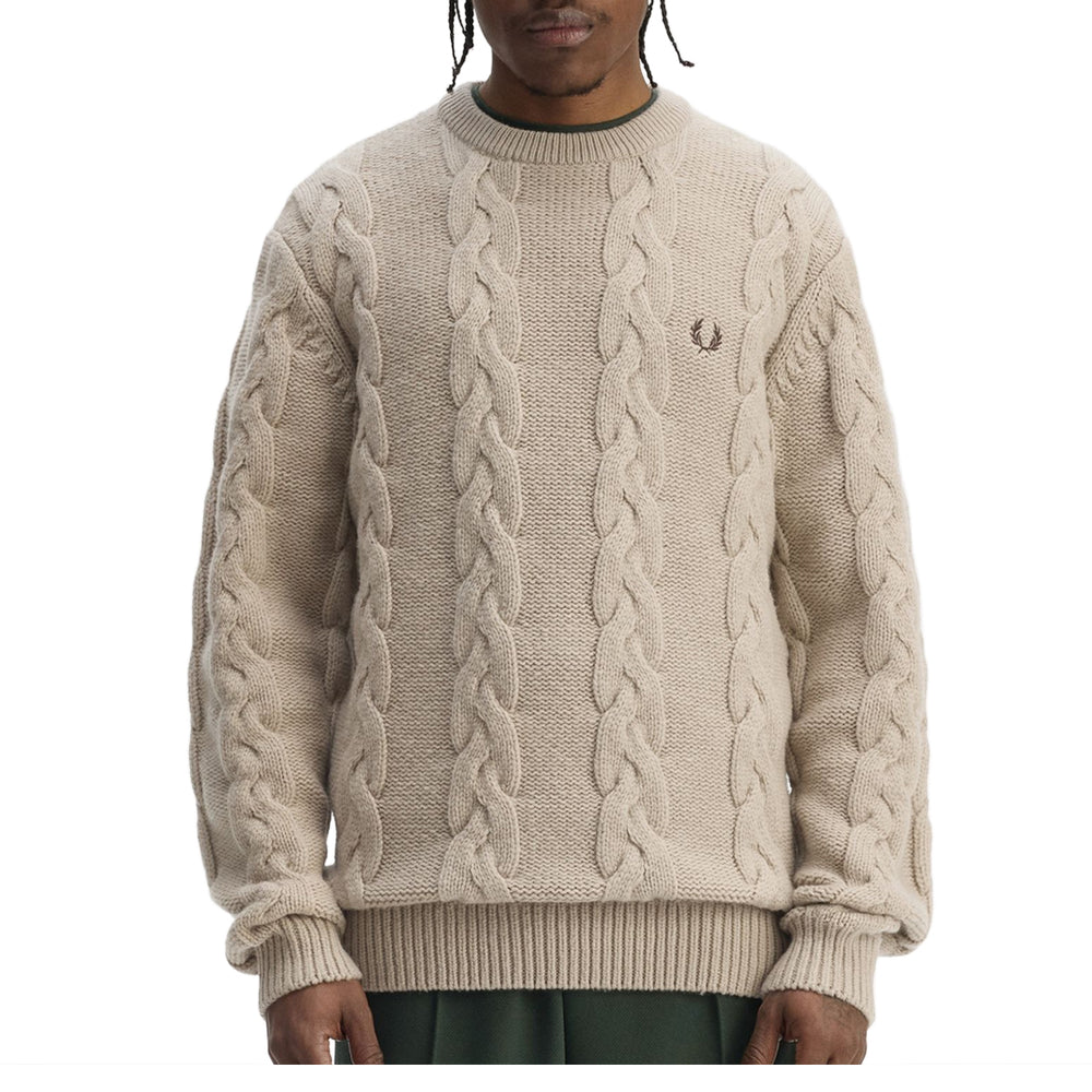 CHUNKY CABLE KNIT JUMPER WARM OAT