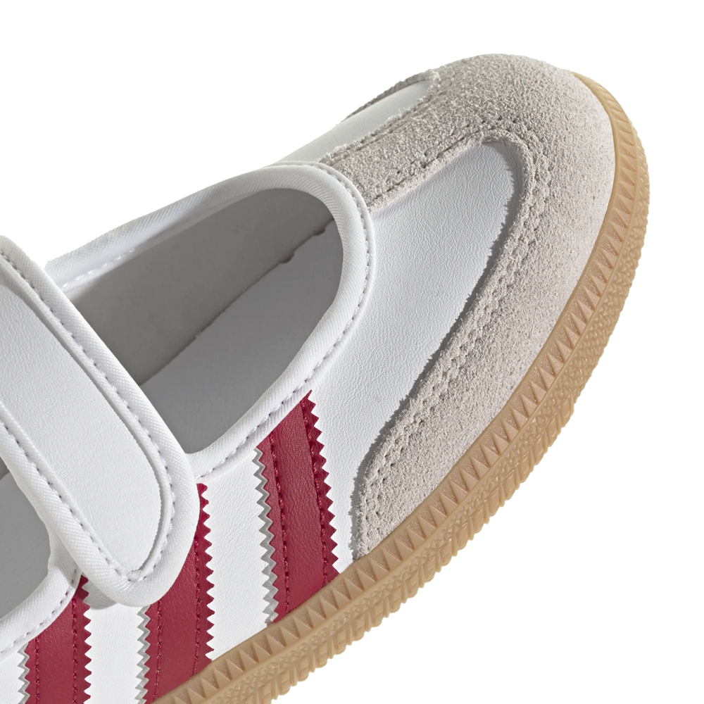 KIDS' SAMBA JANE SHOES COUD WHITE / TEAM VICTORY RED