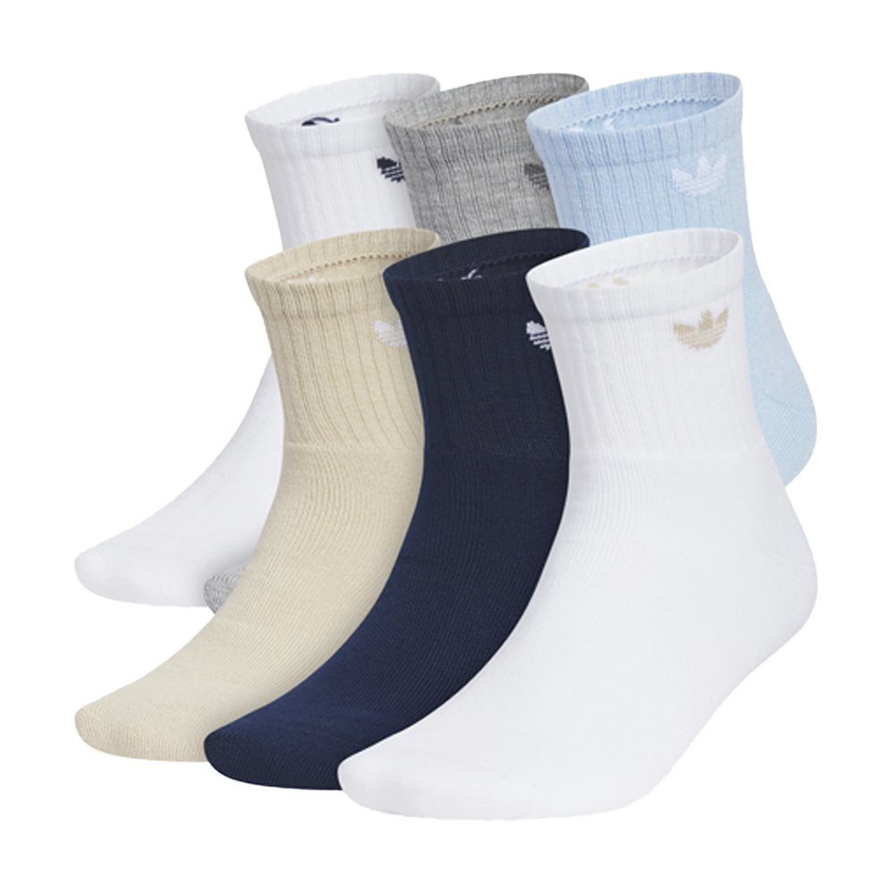 ORIGINALS TREFOIL 2.0 QUARTER SOCKS 6-PACK MULTI