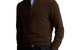 MERINO QUARTER ZIP WOOL SWEATER NBROWN