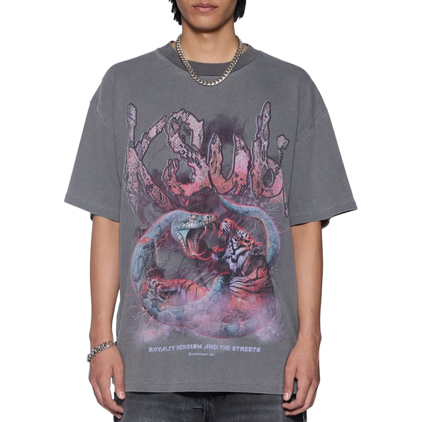 KNOTTED EKCESS SS T-SHIRT CHARCOAL