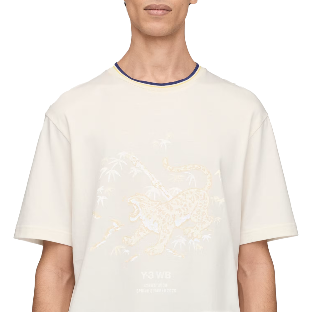 WALES BONNER X Y3 GRAPHIC T-SHIRT CREAM WHITE