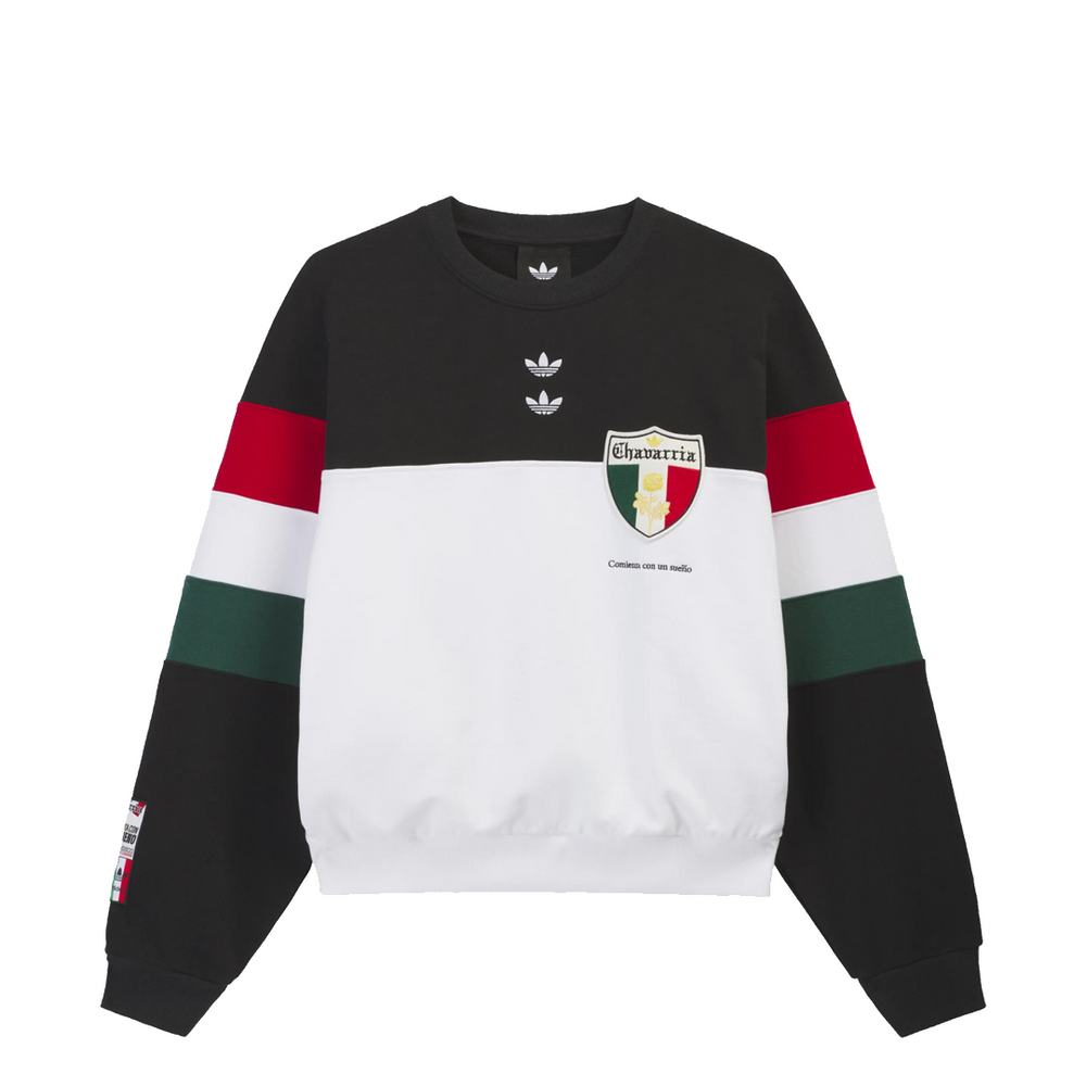CHAVARRIA FLEECE CREWNECK SWEATSHIRT BLACK