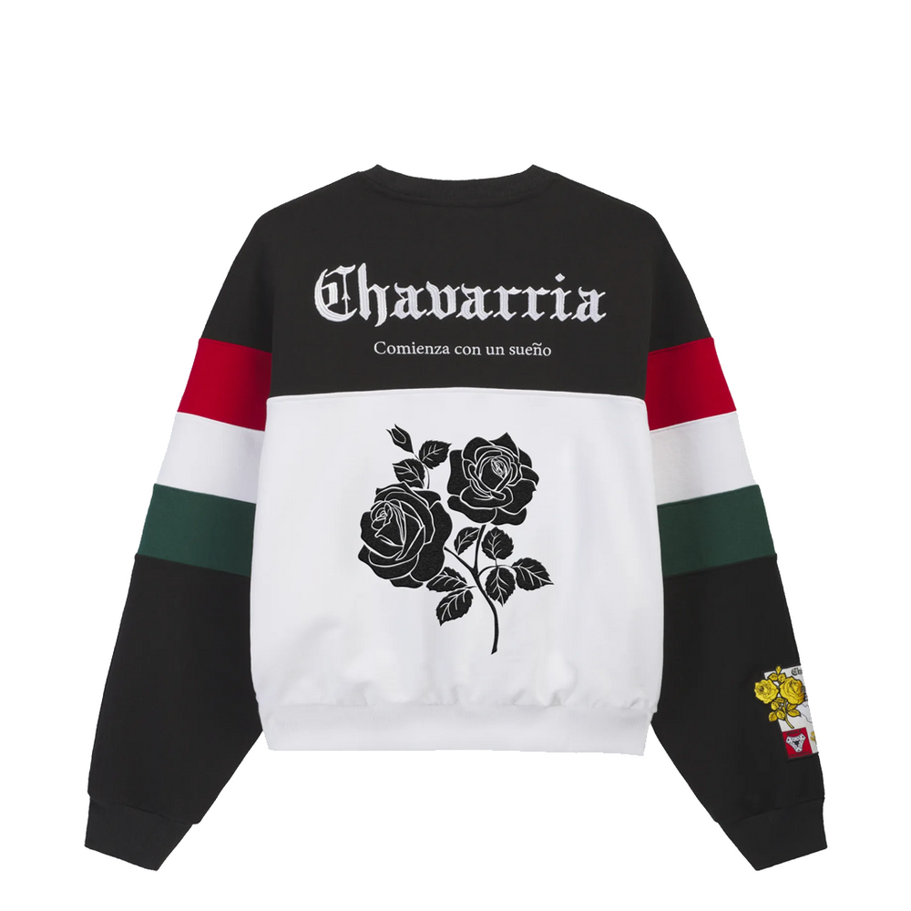 CHAVARRIA FLEECE CREWNECK SWEATSHIRT BLACK
