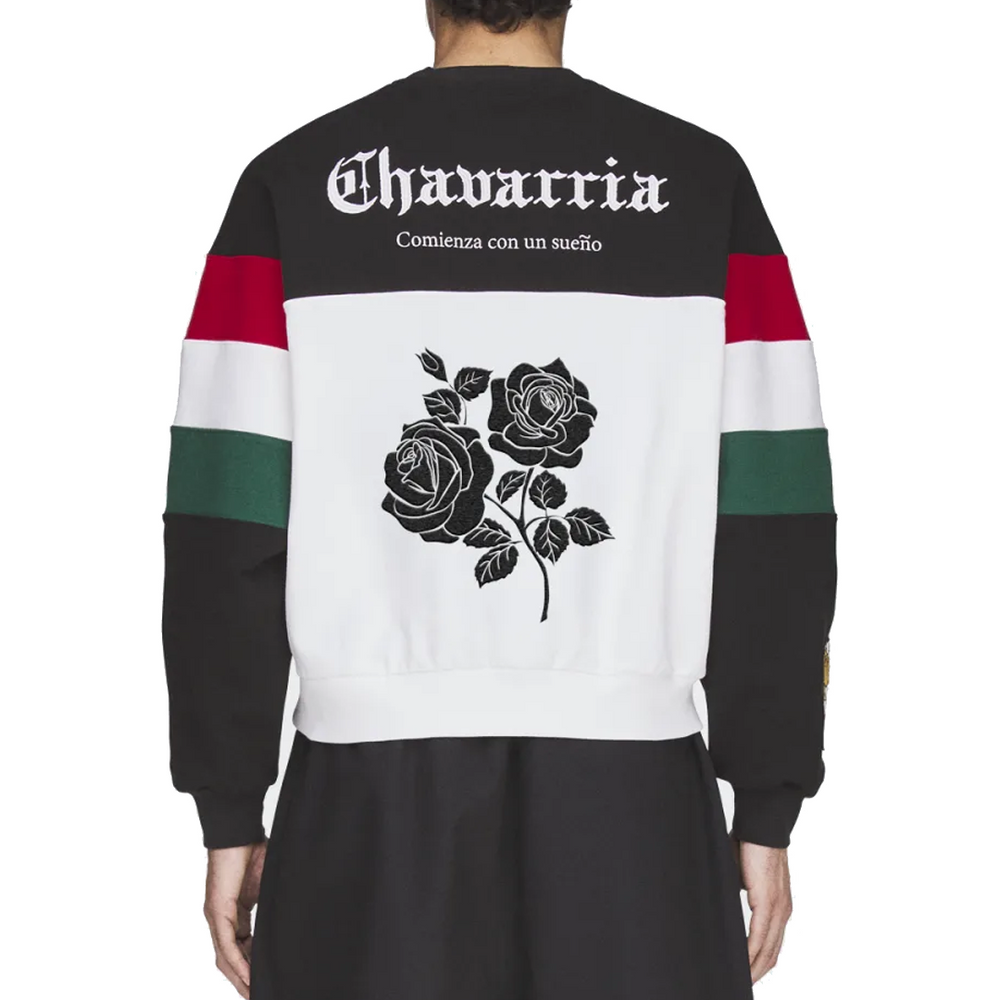 CHAVARRIA FLEECE CREWNECK SWEATSHIRT BLACK