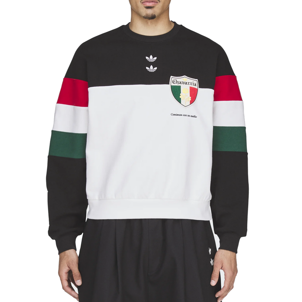 CHAVARRIA FLEECE CREWNECK SWEATSHIRT BLACK