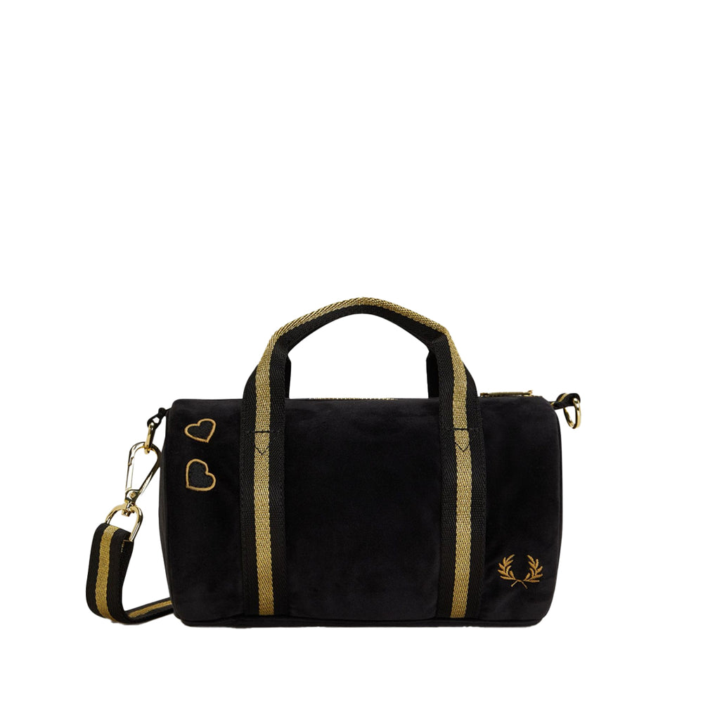 AMY WINEHOUSE MINI VELOUR BARREL BAG