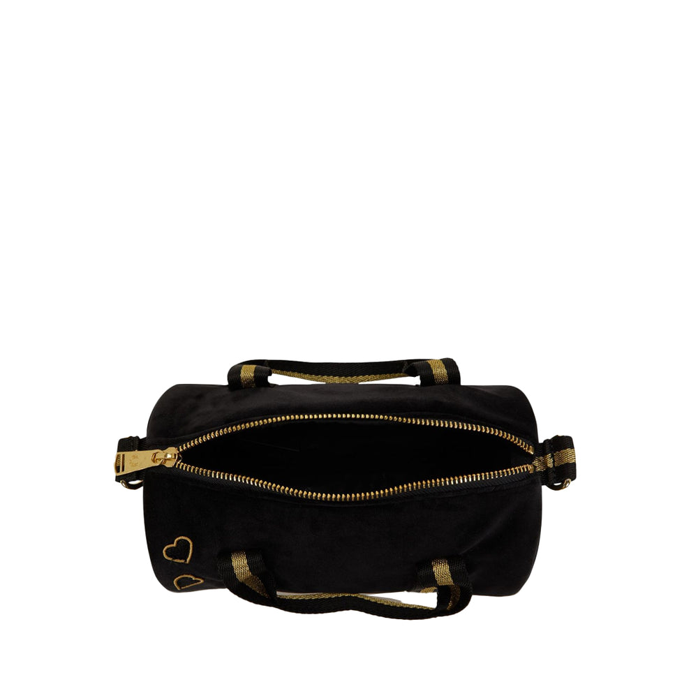 AMY WINEHOUSE MINI VELOUR BARREL BAG
