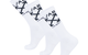 CLAMP ARROWS MID CALF CREW SOCKS-3 PACK WHITE