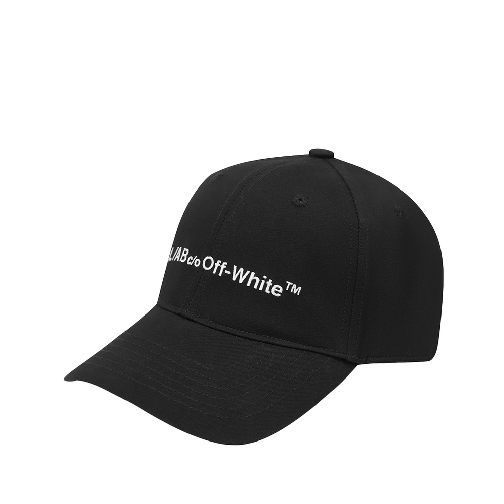 HORIZONTAL EMBROIDERED CURVED BRIM TWILL CAP BLACK