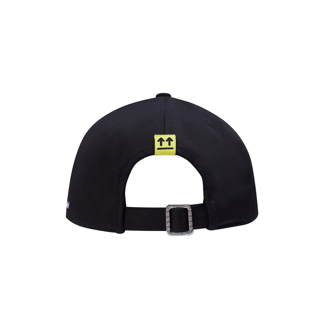 OFF EMBROIDERED CURVED BRIM TWILL CAP BLACK