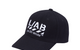 STACKED DIAGS EMBROIDERED CURVED BRIM WOOL CAP BLACK