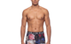 CLAMP ARROWS PEONY FLORAL AOP BOXER BRIEF BLACK / PALE PINK