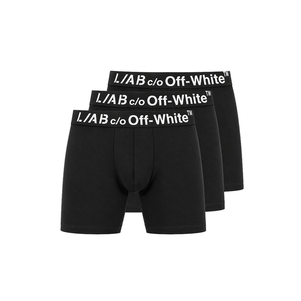 HORIZONTAL BAG LOGO 6-INCH BOXER BRIEFS W/O FLY 3 PACK BLACK