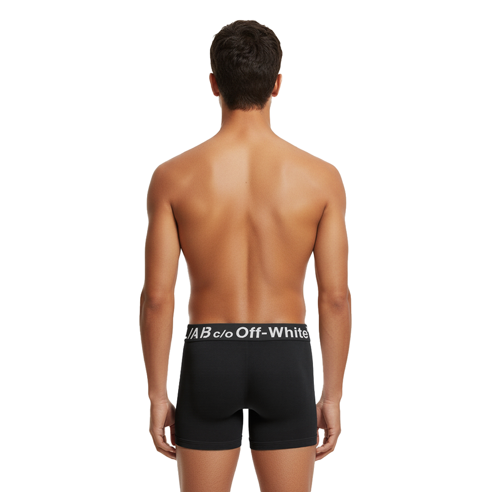 HORIZONTAL BAG LOGO 6-INCH BOXER BRIEFS W/O FLY 3 PACK BLACK
