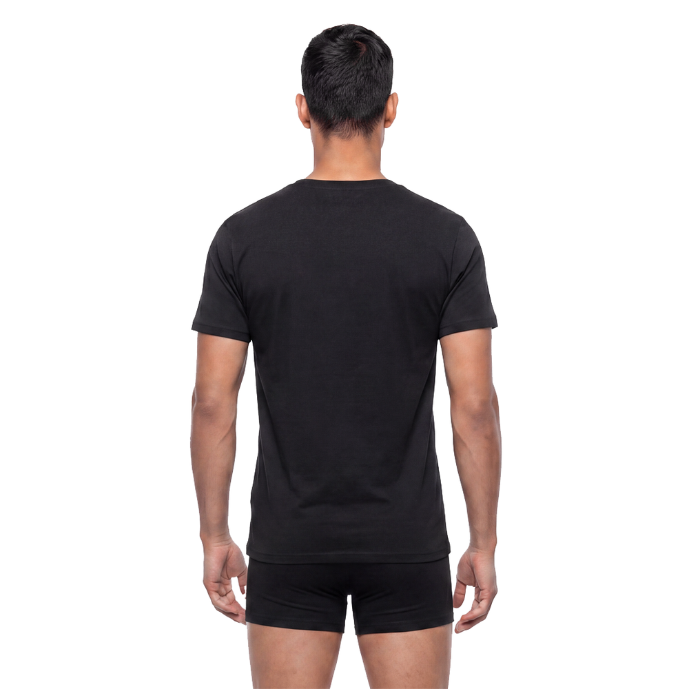 CLAMP ARROWS CHEST LOGO CLASSIC CREW UNDERSHIRTS - 3 PACK BLACK