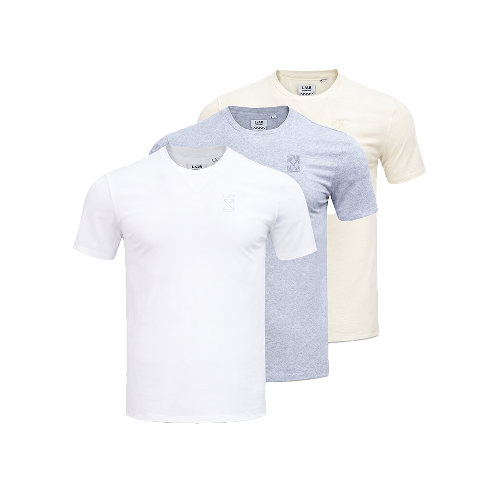 CLAMP ARROWS CHEST LOGO CLASSIC CREW UNDERSHIRTS - 3 PACK MULTI