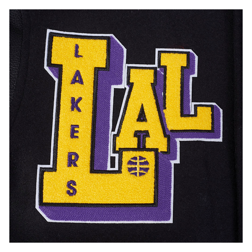 NBA LOS ANGELES LAKERS RIB WOOL VARSITY JACKET