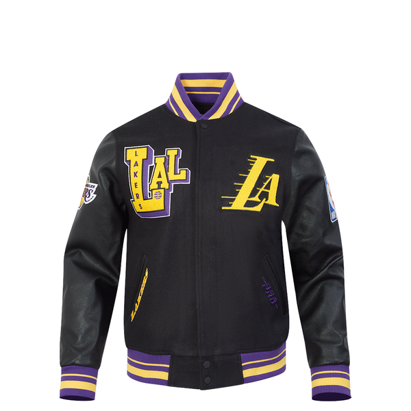 NBA LOS ANGELES LAKERS RIB WOOL VARSITY JACKET