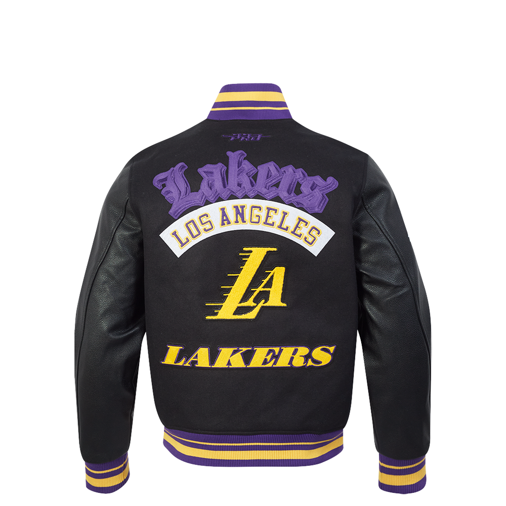 NBA LOS ANGELES LAKERS RIB WOOL VARSITY JACKET