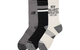 ACTIVE GRAPHIC CREW SOCKS 3 PACK BLACK MULTI