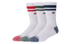 ACTIVE PREMIUM STRIPE CREW SOCKS 3 PACK TEAM RED