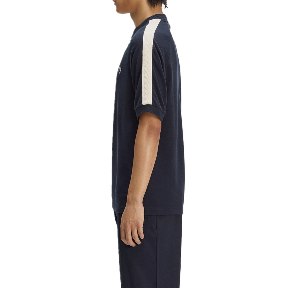 CABLE TAPED T-SHIRT NAVY