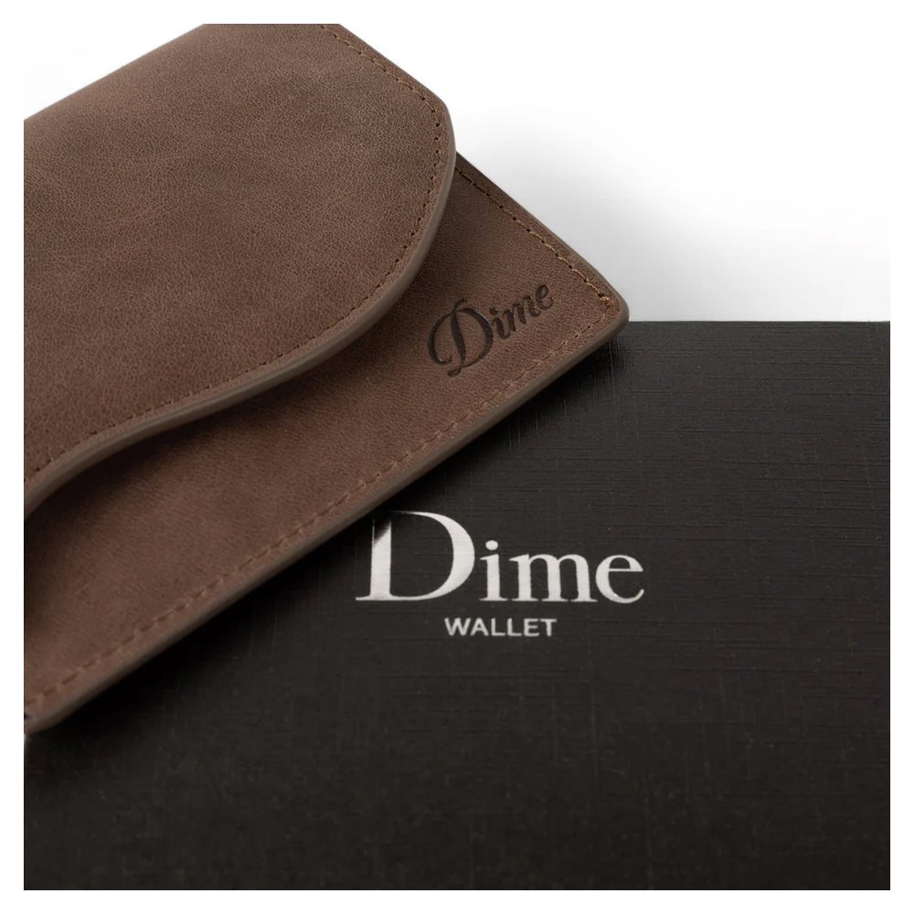 CHAIN LEATHER WALLET BROWN