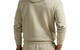 LEATHER BIG PONY FLEECE HOODIE BEIGE