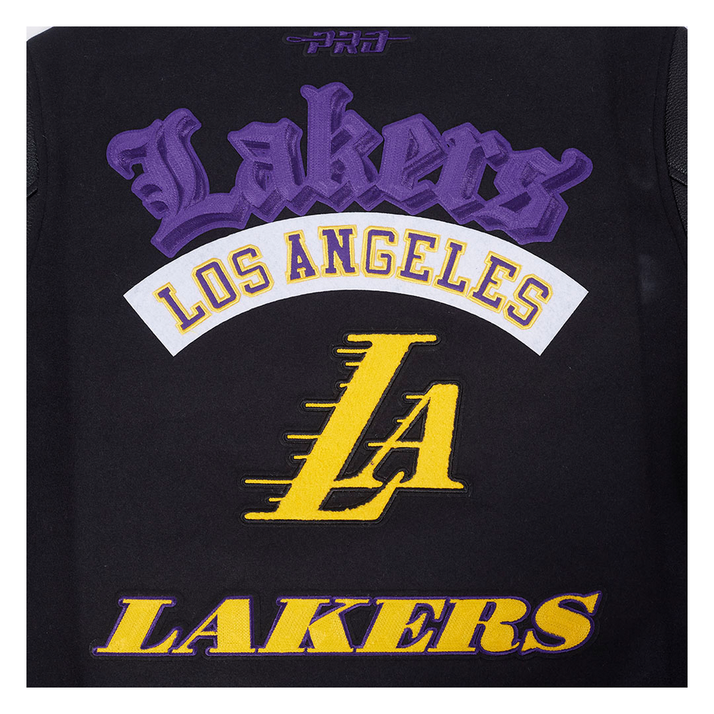 NBA LOS ANGELES LAKERS RIB WOOL VARSITY JACKET