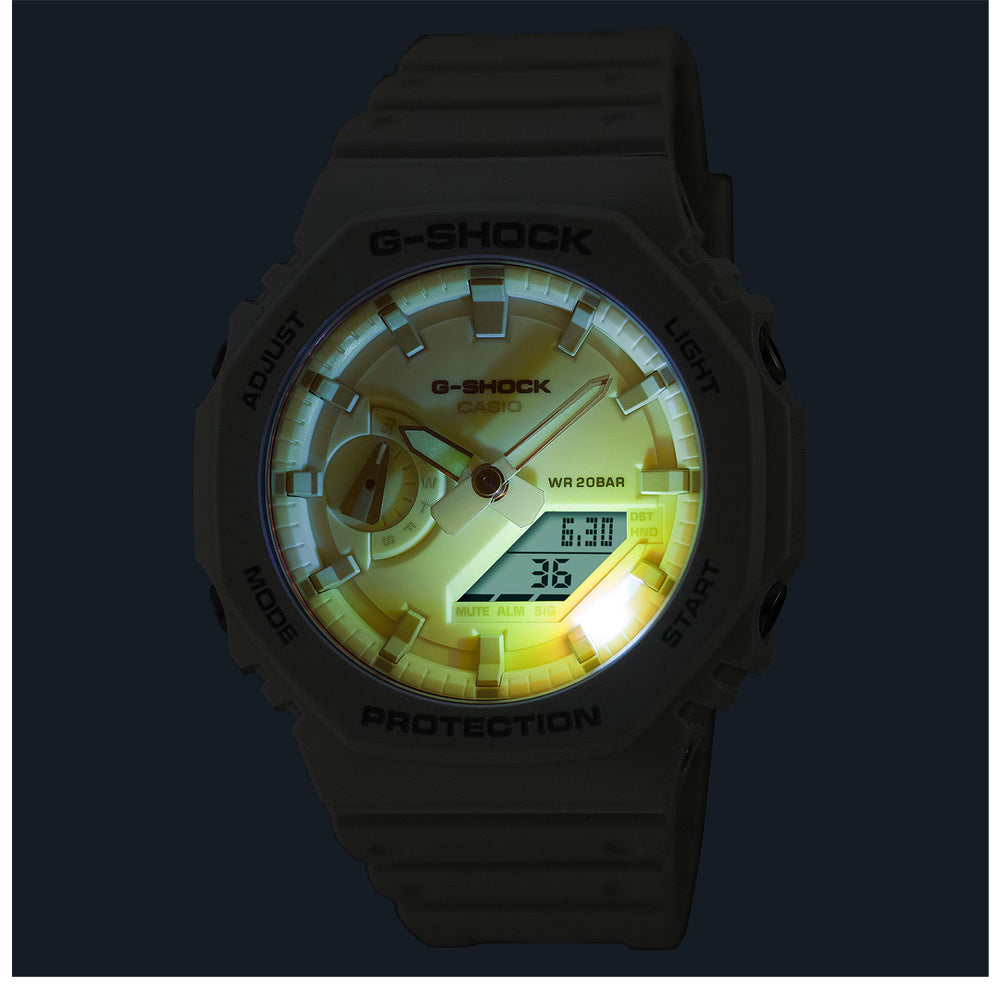 ANALOG DIGITAL WATCH WHITE GA-2100TL-7ACR