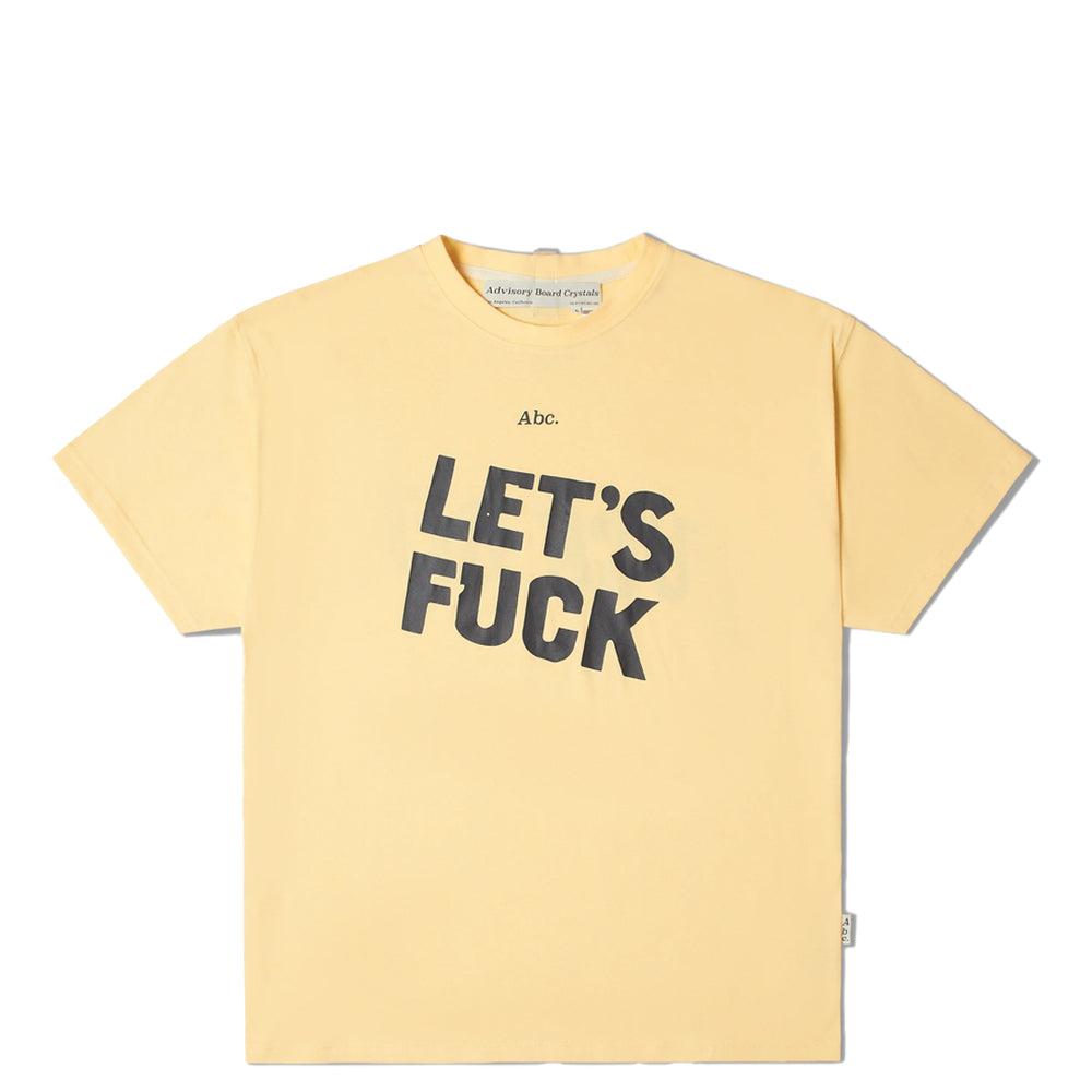 LET'S FUCK SHORT SLEEVE TEE RAFFIA YELLOW