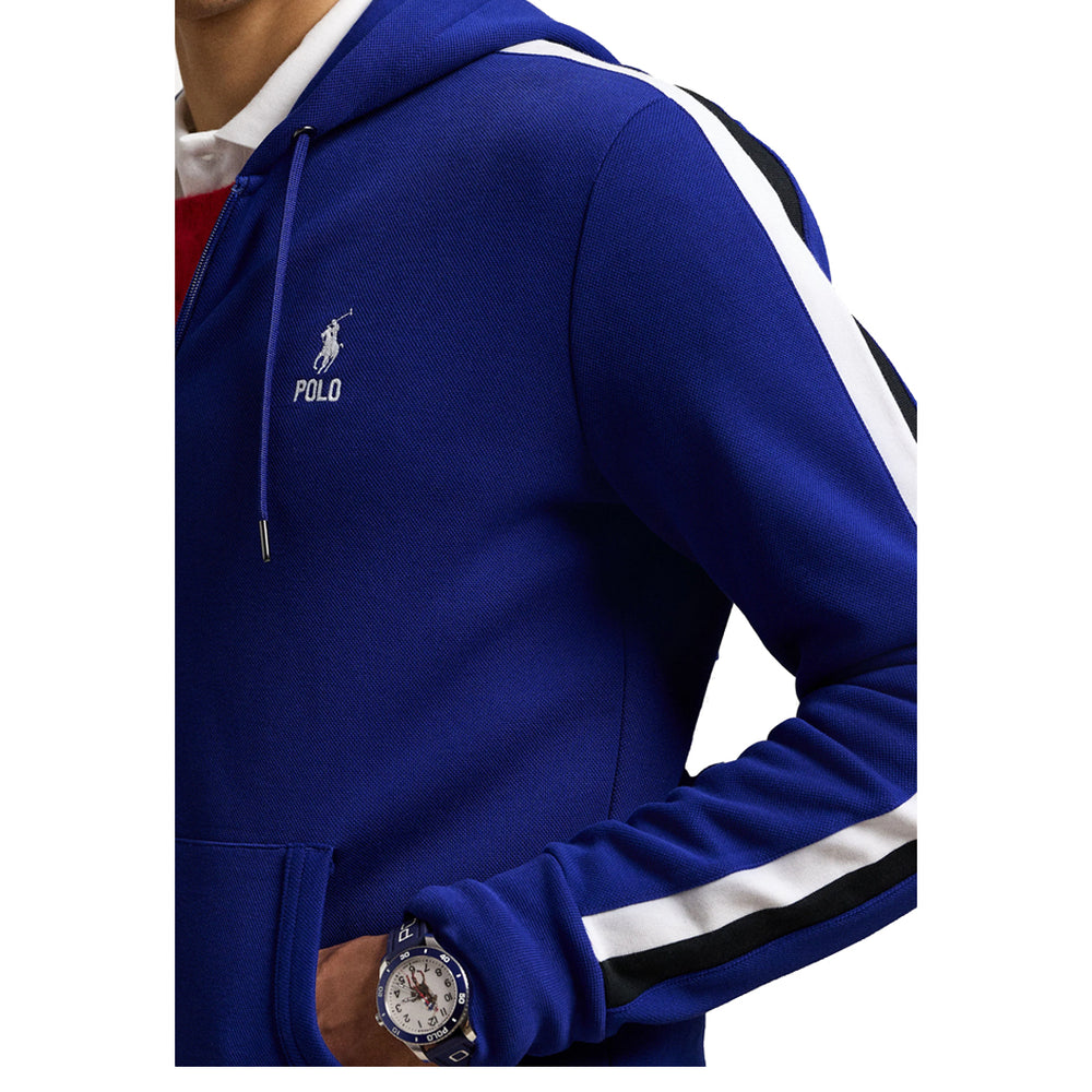 DOUBLE KNIT FULL ZIP HOODIE ROYAL BLUE