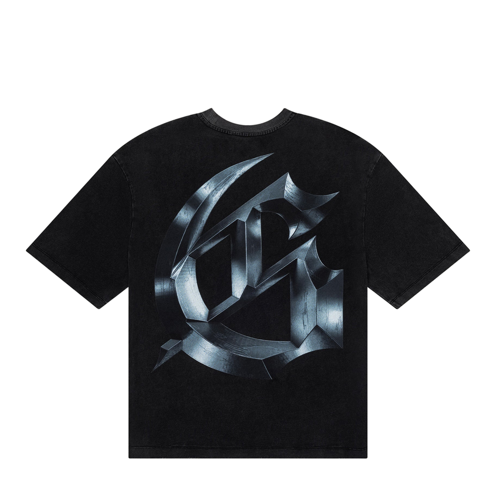 SYMMETRICAL LOGO T-SHIRT BLACKWASH