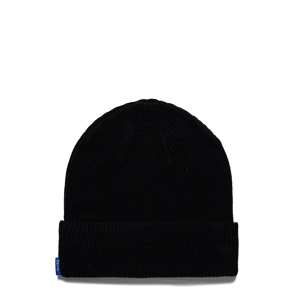 LOOSE GAUGE KNIT BEANIE BLACK