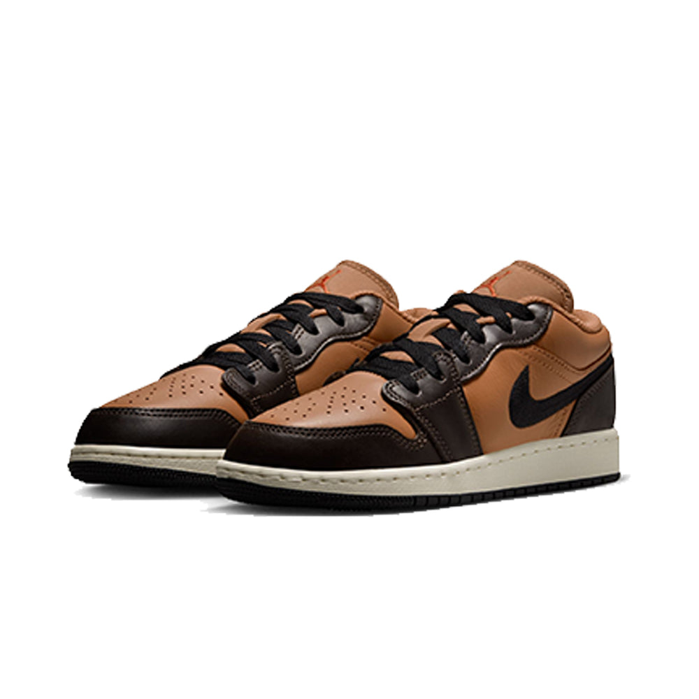 AIR JORDAN 1 LOW SE (GS) FLAX BAROQUE BROWN