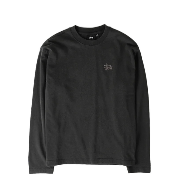 BLACK HEAVY WASHED LONGSLEEVE T-SHIRT FADED BLACK