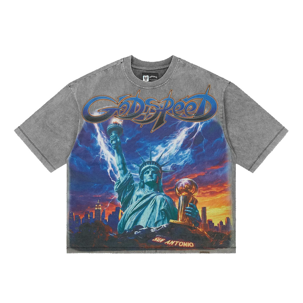 LIBERTY REIGNS TEE GREY WASH