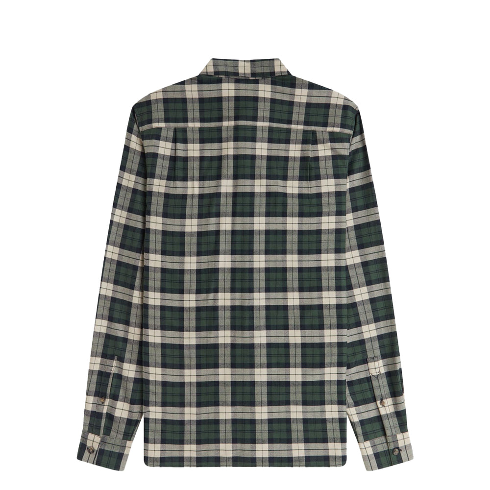 BRUSHED TWILL TARTAN SHIRT COURT GREEN
