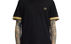 TWIN TIPPED CUFF SHIRT BLACK/ CHAMPAGNE