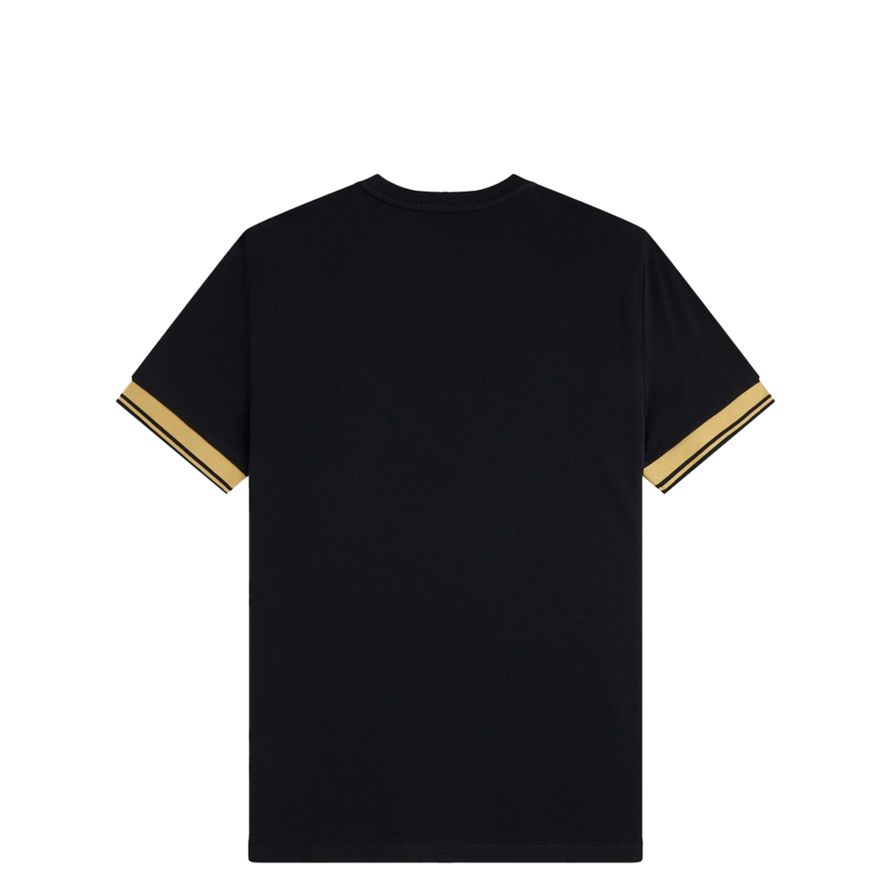TWIN TIPPED CUFF SHIRT BLACK/ CHAMPAGNE