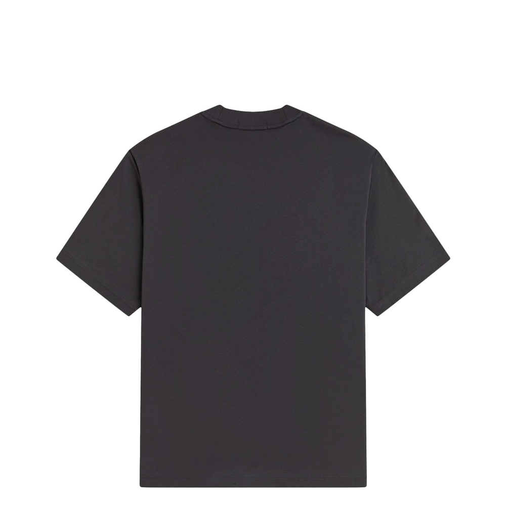 ABSTRACT GRAPHIC PRINT T-SHIRT ANCHOR GREY
