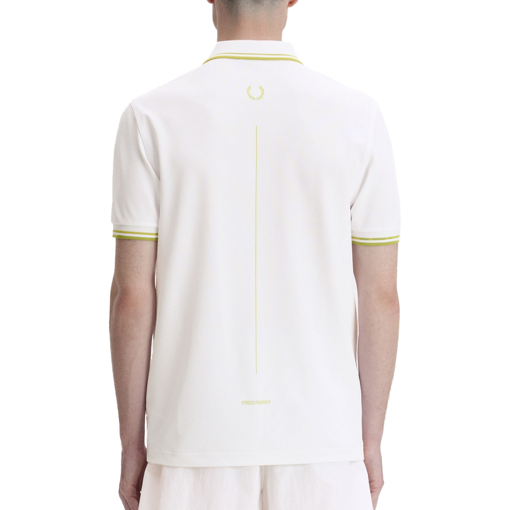 TENNIS FRED PERRY SHIRT WHITE & CITRON