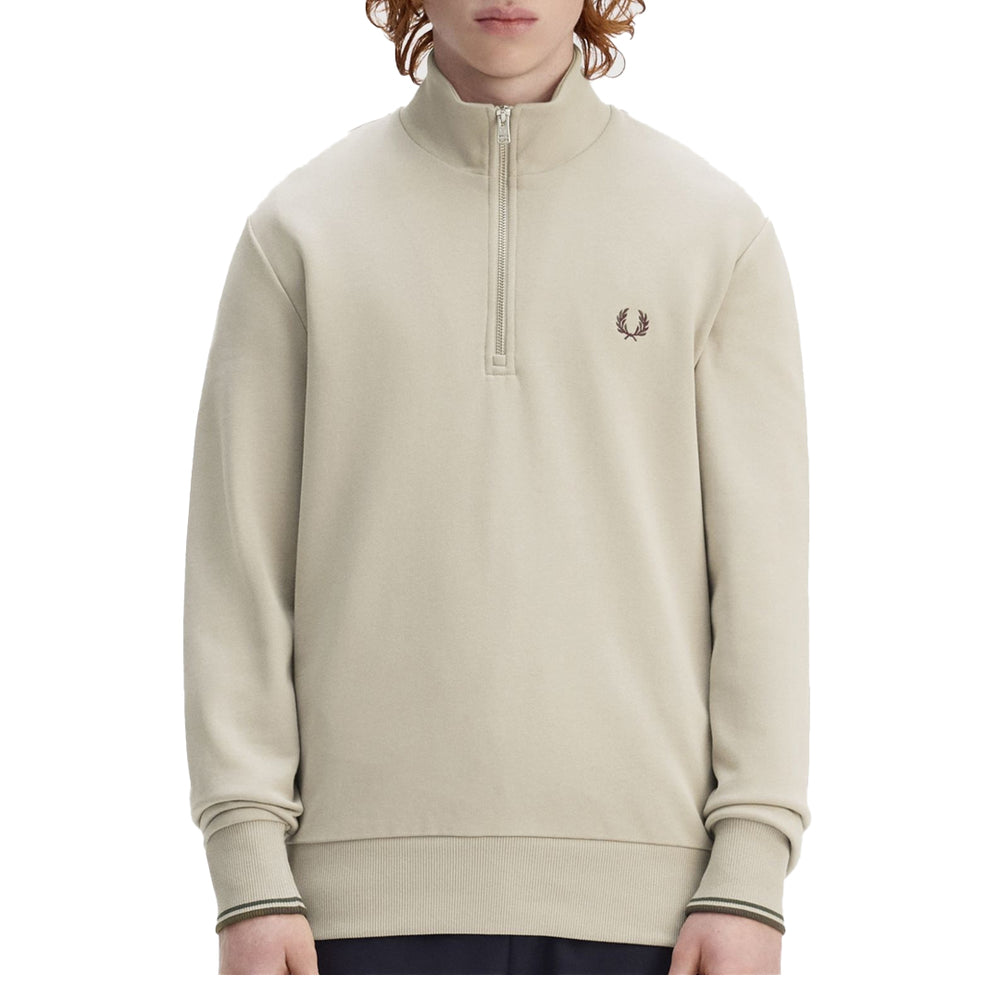HALF ZIP SWEATSHIRT WARM OAT