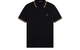 TWIN TIPPED FRED PERRY SHIRT BLACK / DARK CARAMEL