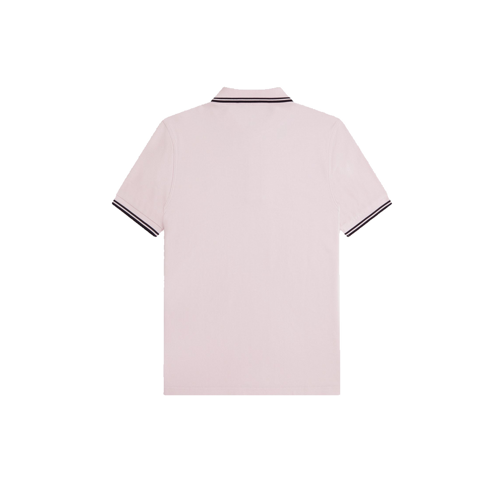 TWIN TIPPED FRED PERRY SHIRT ICED PINK